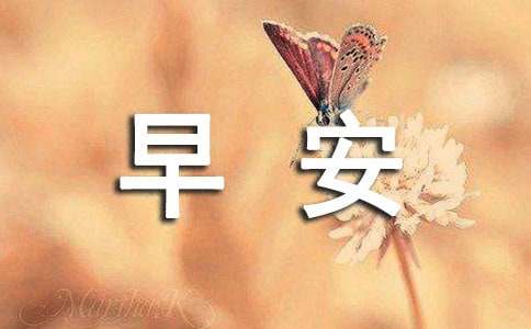 每日早安问候语短信21条